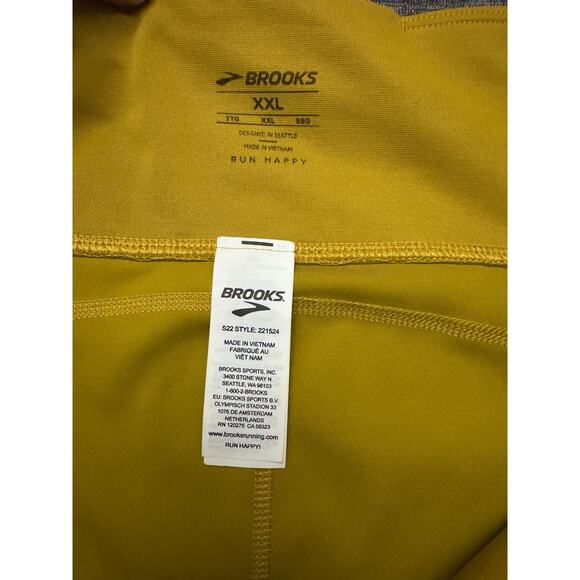 Brooks Womens Method 7/8 Tight Leggings Activewear Golden Hour Yellow Sz 2XL - Picture 7 of 9